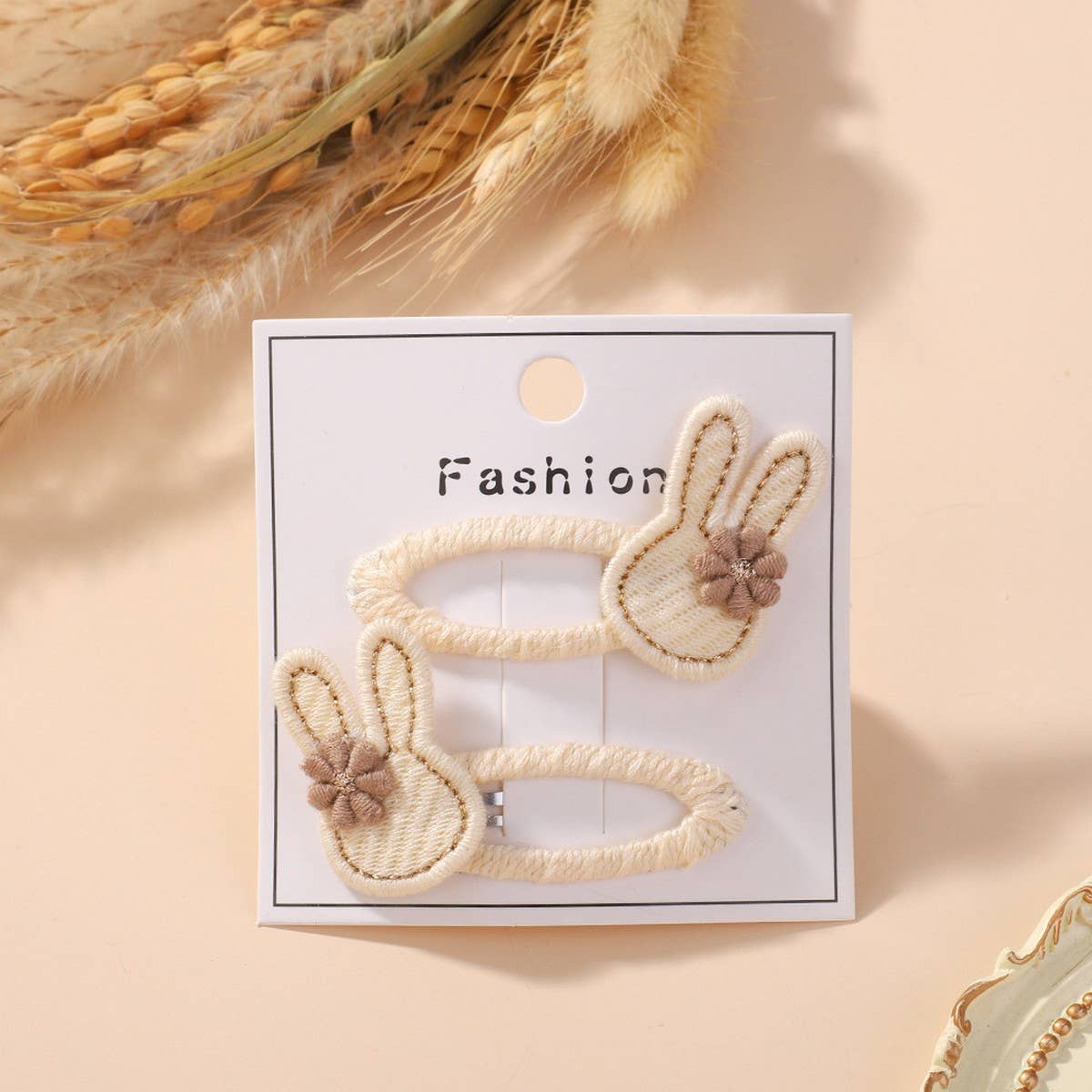 Fresh Bunny Flower Hair Clip Set for Girls