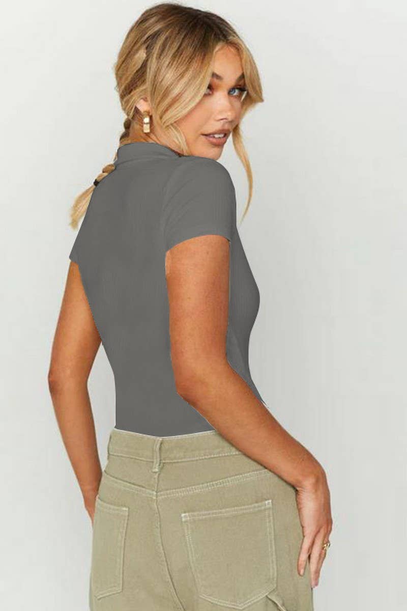 CWTBLS1810_SLIM FIT POLO COLLAR SHORT SLEEVE T-SHIRT