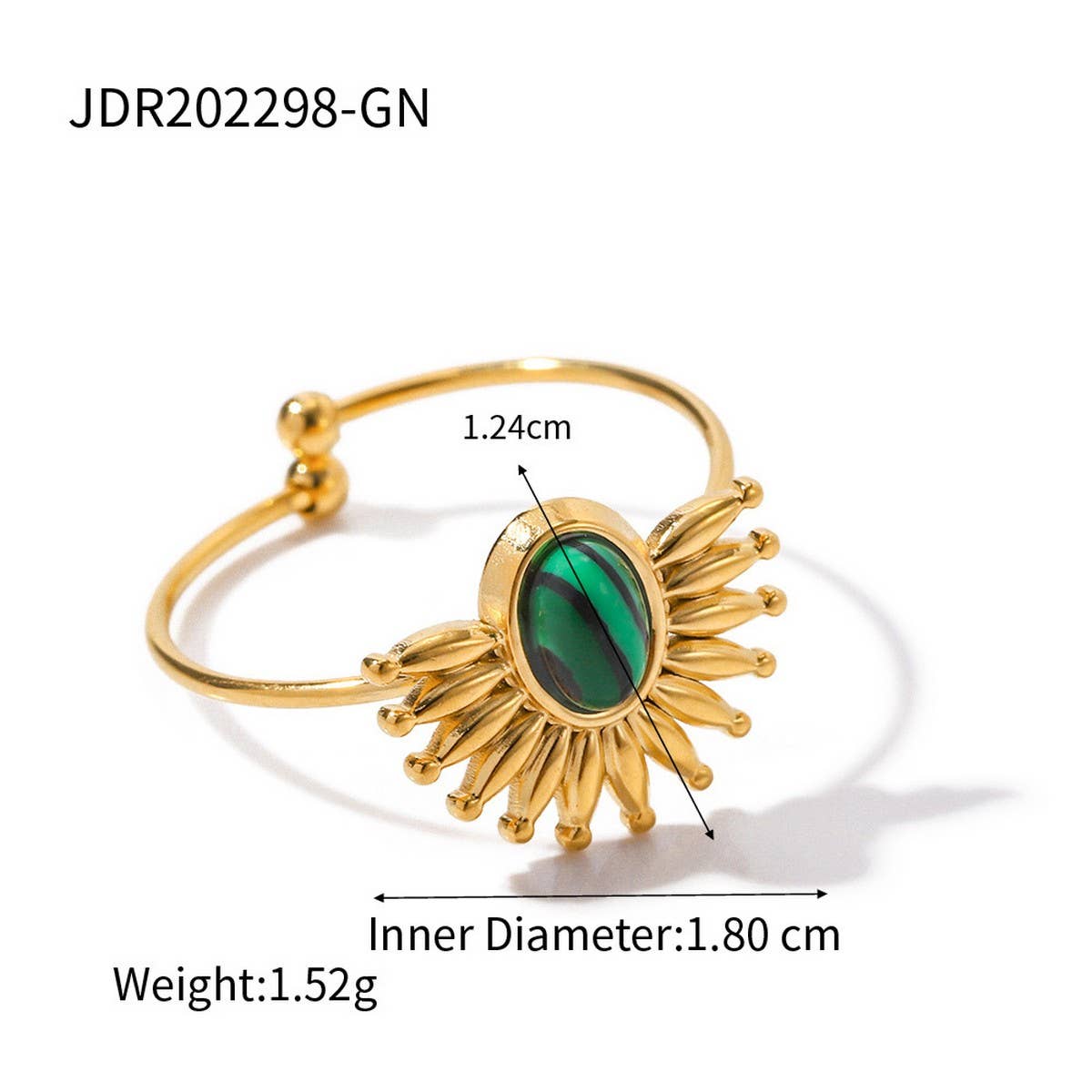 NATURAL STONE RINGS HIGH-END NON-FADING DESIGN