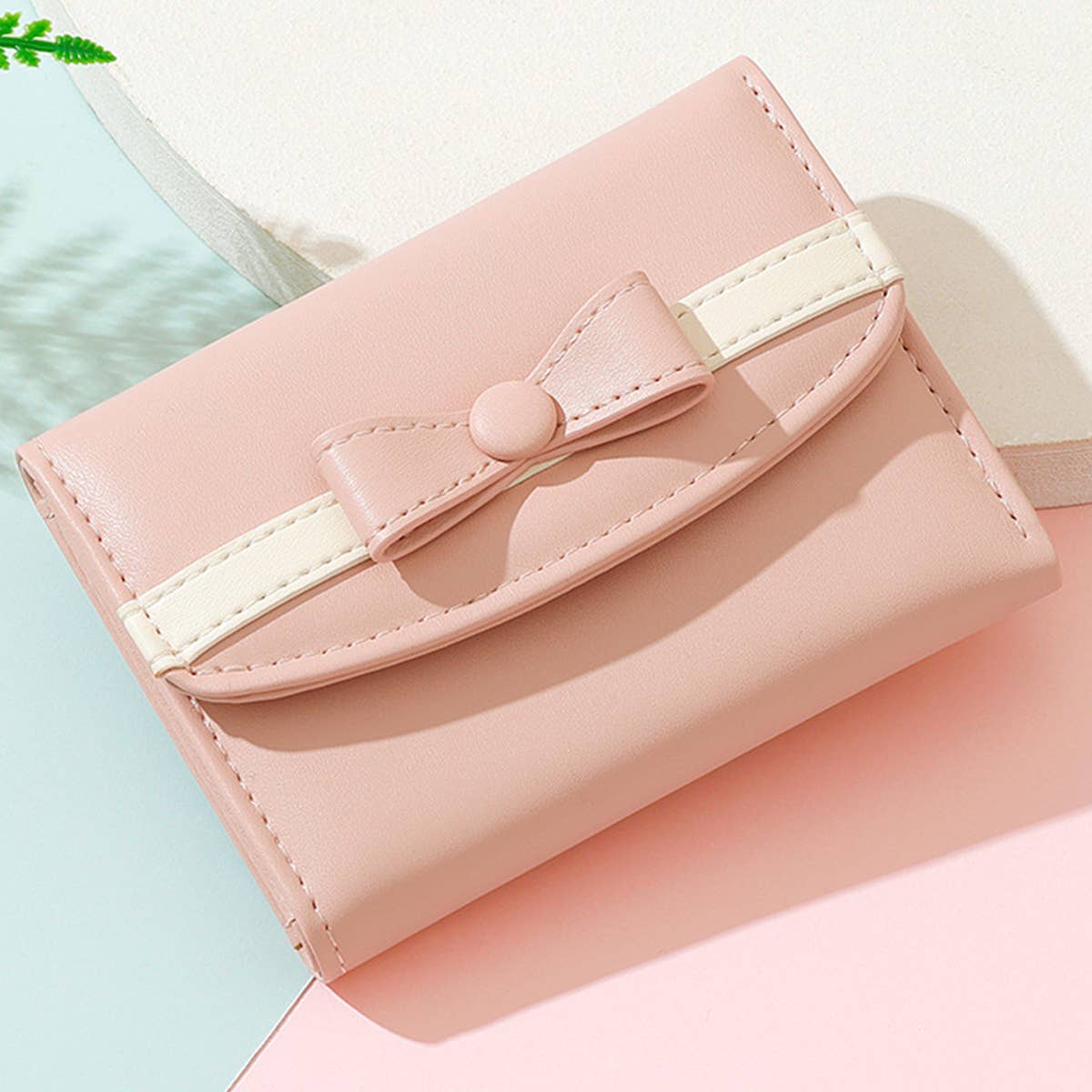 SQUARE LARGE CAPACITY BOW DECORATIVE WALLET_CWAB1629