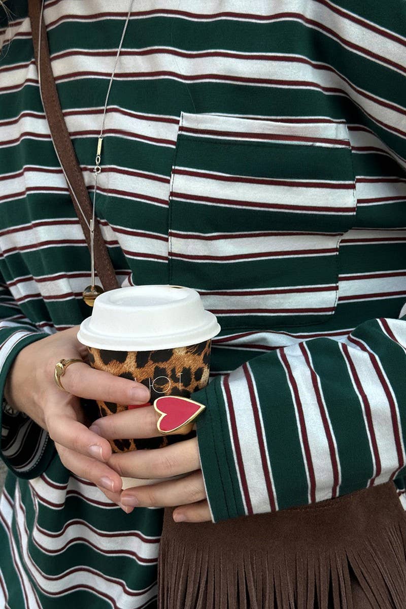 CWTBLL00580_CREW NECK KNITTED STRIPED LONG-SLEEVED TOP