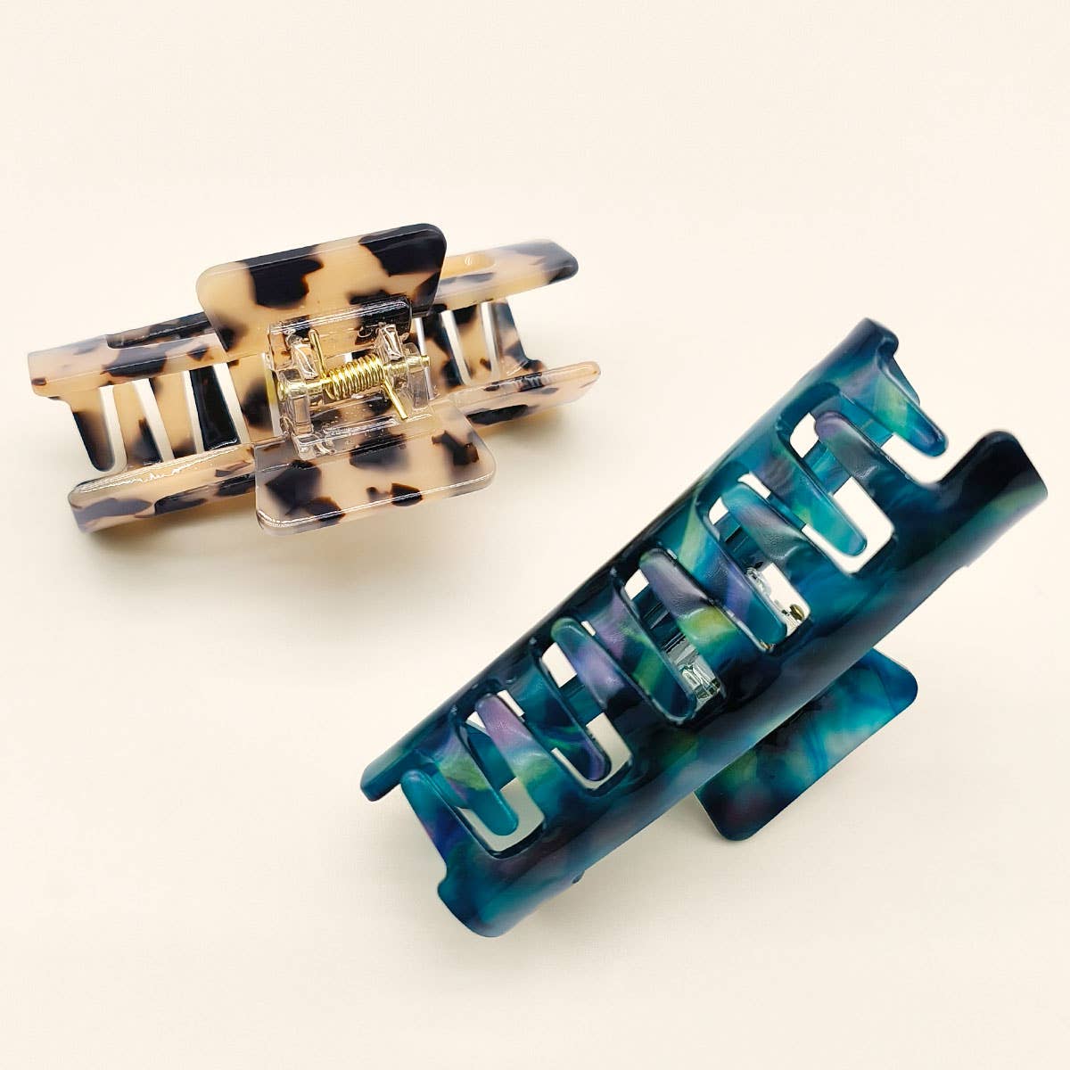 3.22" Tortoise Shell Flat Women's Hair Claw Clip_CWAHA0099
