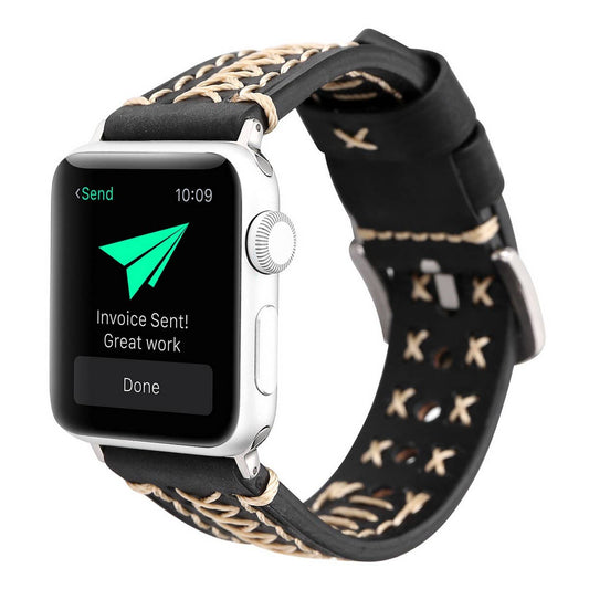 APPLE WATCH9-1 HANDMADE LEATHER STRAP_CWASC1580