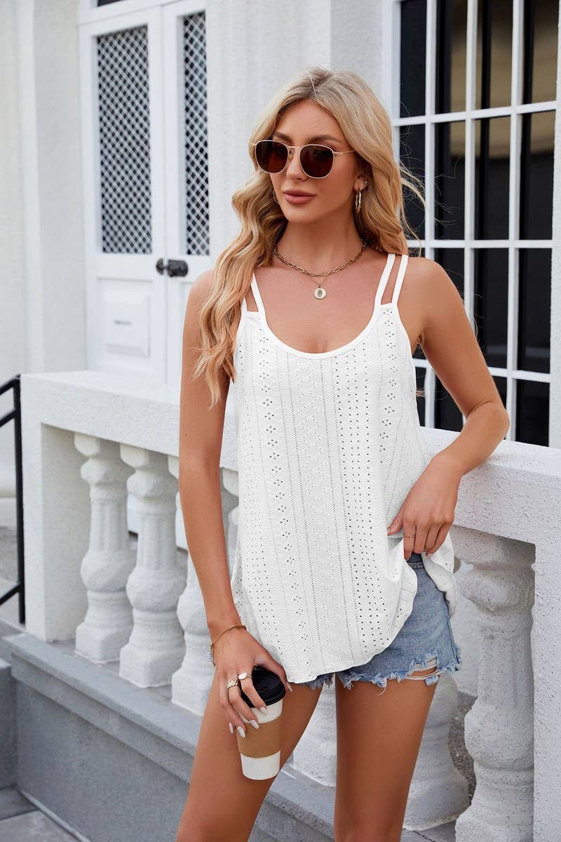 CWTTSL0228_Sleeveless Double Strap Knit Top
