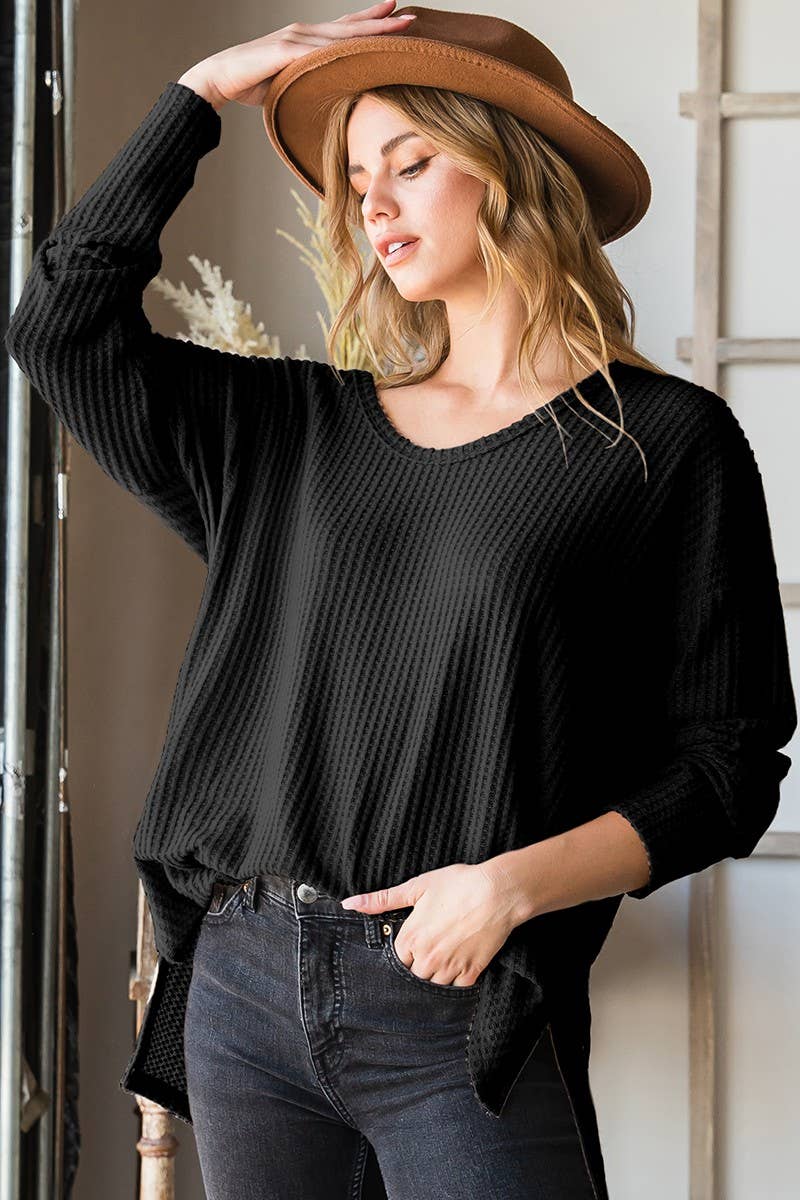 CWOSWL1833_SOFT LOOSE FIT PULLOVER SWEATER KNIT TOP
