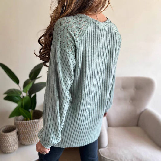 FLOCKED PIT STRIP SHOULDER LACE PATCHWORK HOODIE