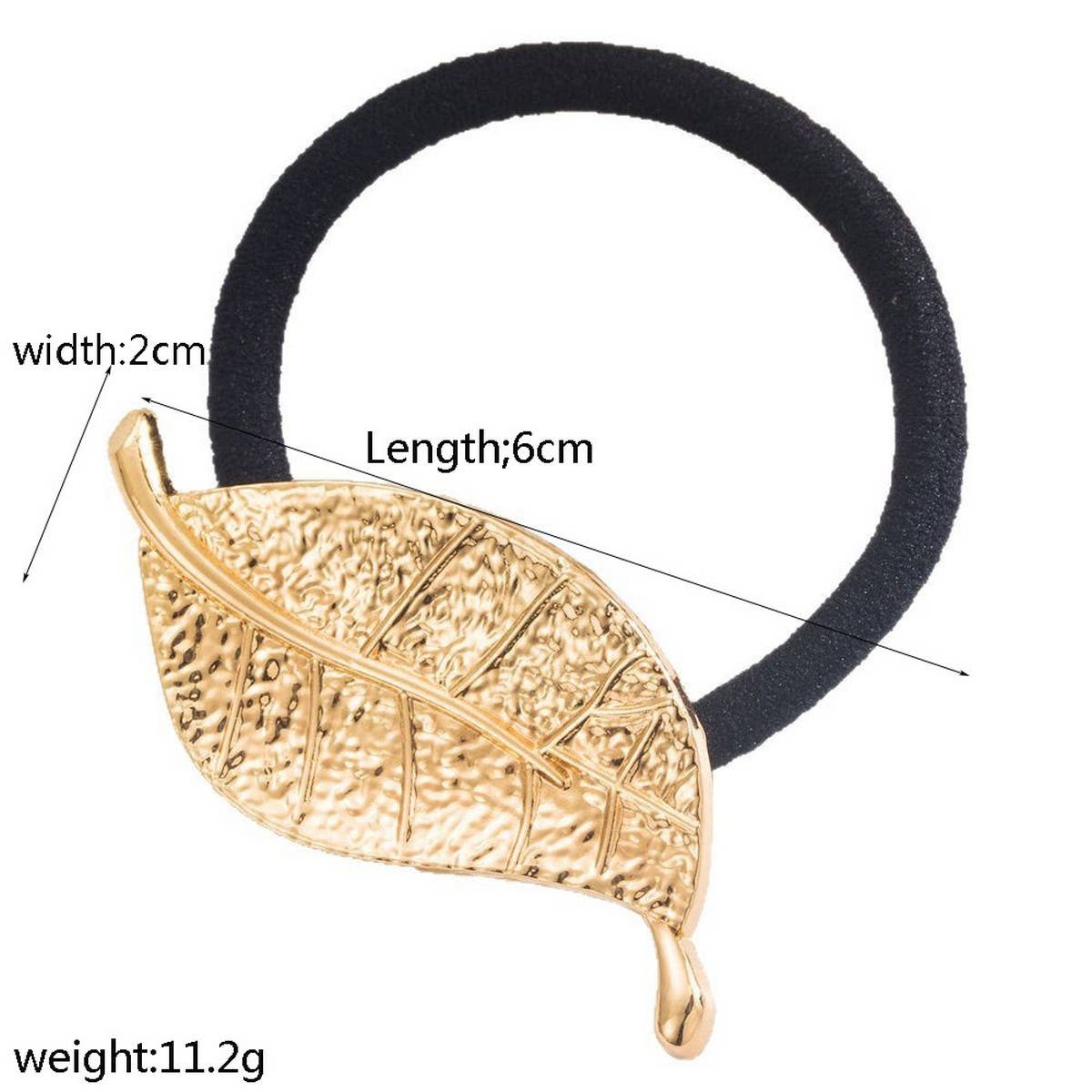 Elegant Leaf Bow Elastic Hair Tie for Women