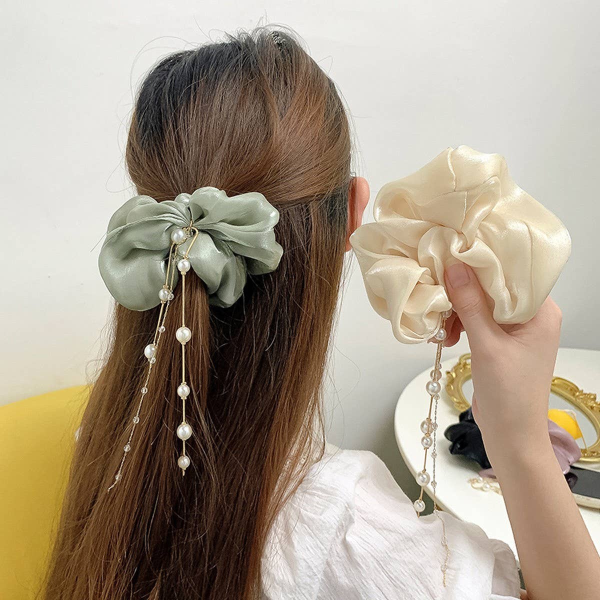 NEW STYLE TASSEL PEARLHAIR HOOP HEADBAND HEADDRESS_CWAHA3714
