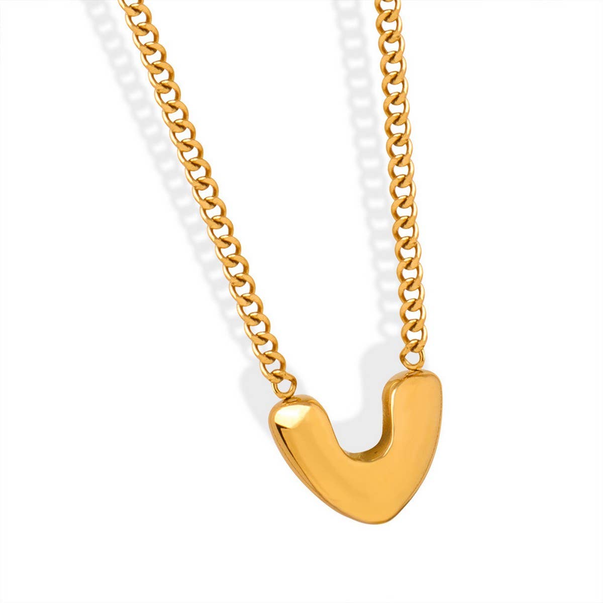 V SHAPED TITANIUM STEEL NECKLACE