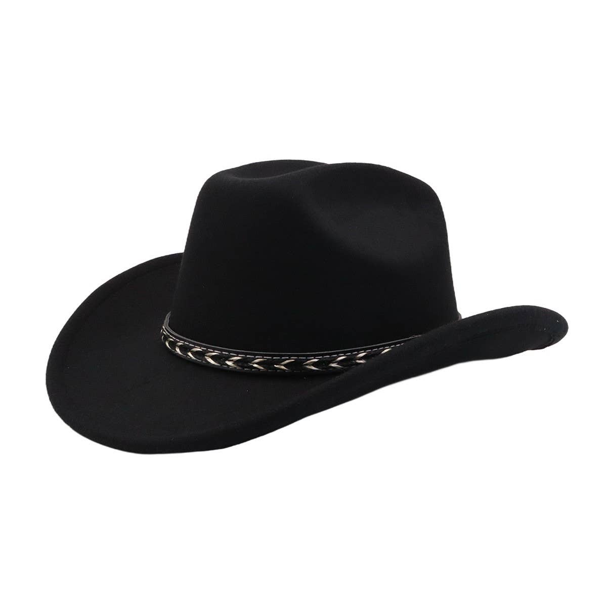 Couple¡¯s Retro Wool Fedora Hat Western Style_CWAH04414