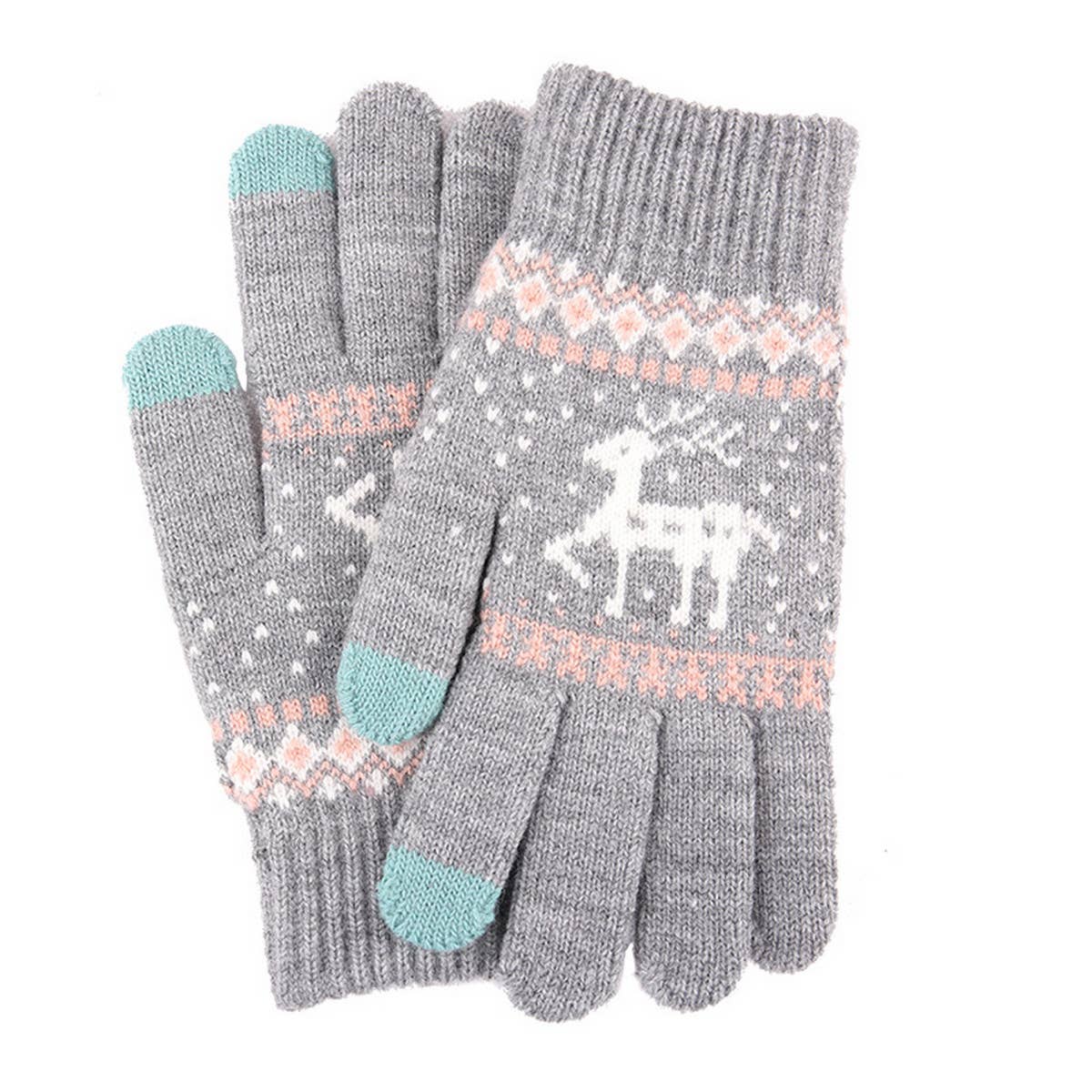 WOMEN WARM VELVET JACQUARD GLOVES_CWAG0126