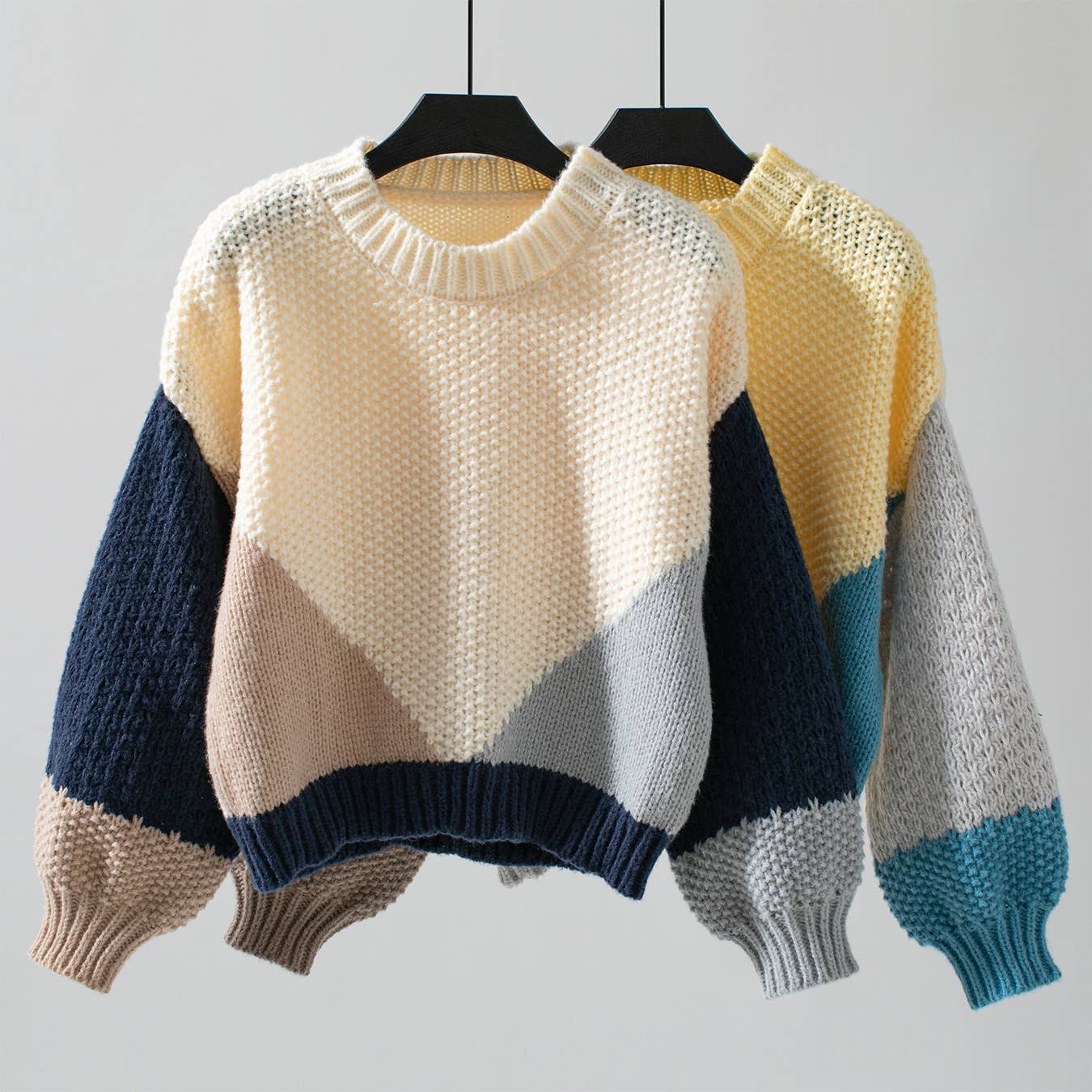 CASUAL CREW-NECK LONG-SLEEVED SWEATER TOP