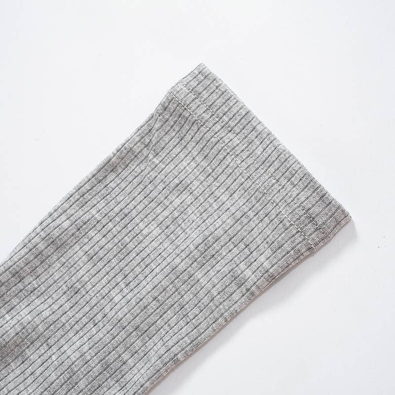 CASUAL SOLID COLOR TIGHT LONG-SLEEVED CROP TOP