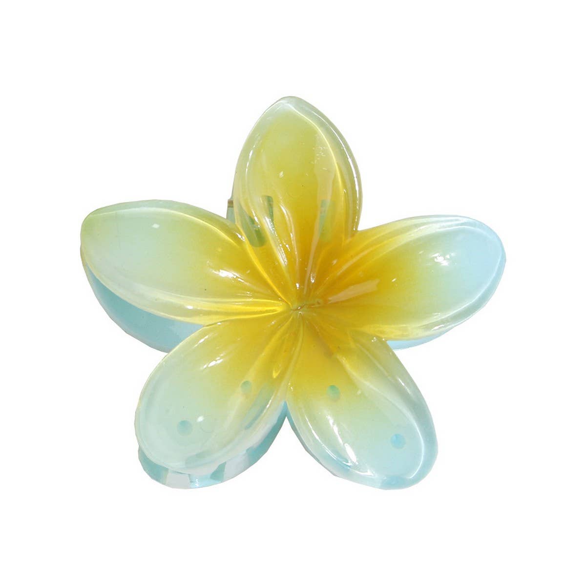 Gradient Flower Hair Claw - Plumeria Beach Clip