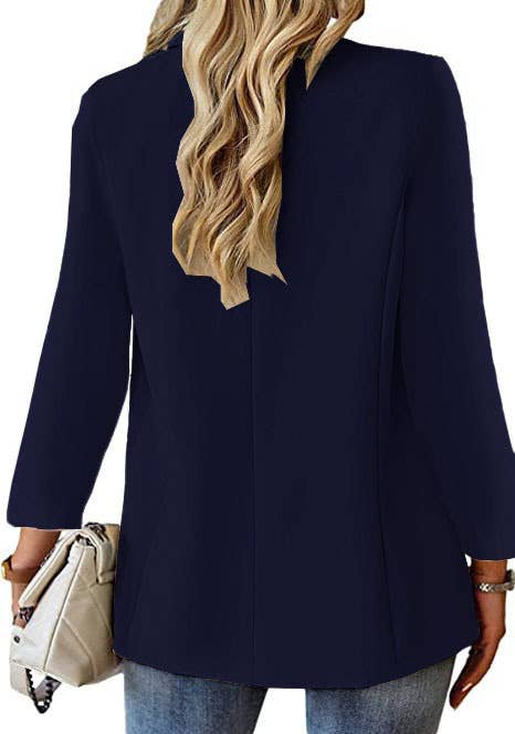 CASUAL LAPEL SLIM-FIT ONE-BUTTON SUIT JACKET