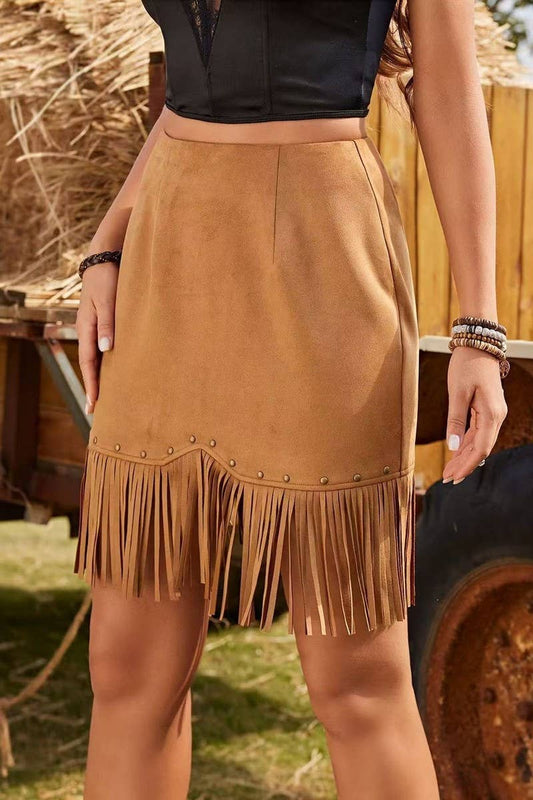 CWBLS0638_NEW SUMMER RETRO FASHION FRINGE SKIRT