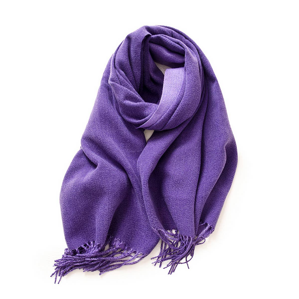 Fashion Scarf - Soft Faux Cashmere with Tassels_CWASC0174