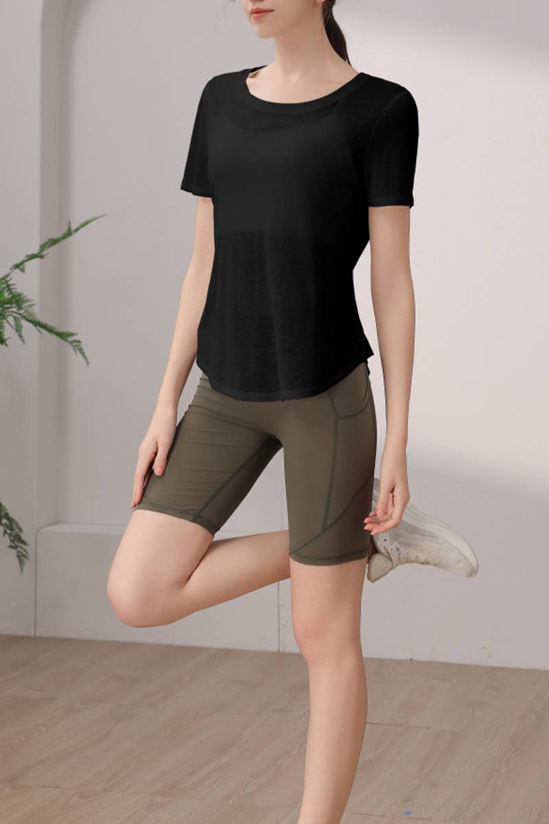 CWTTSL0371_NEW TENCEL SNOWFLAKE BACK SPORTS TOP