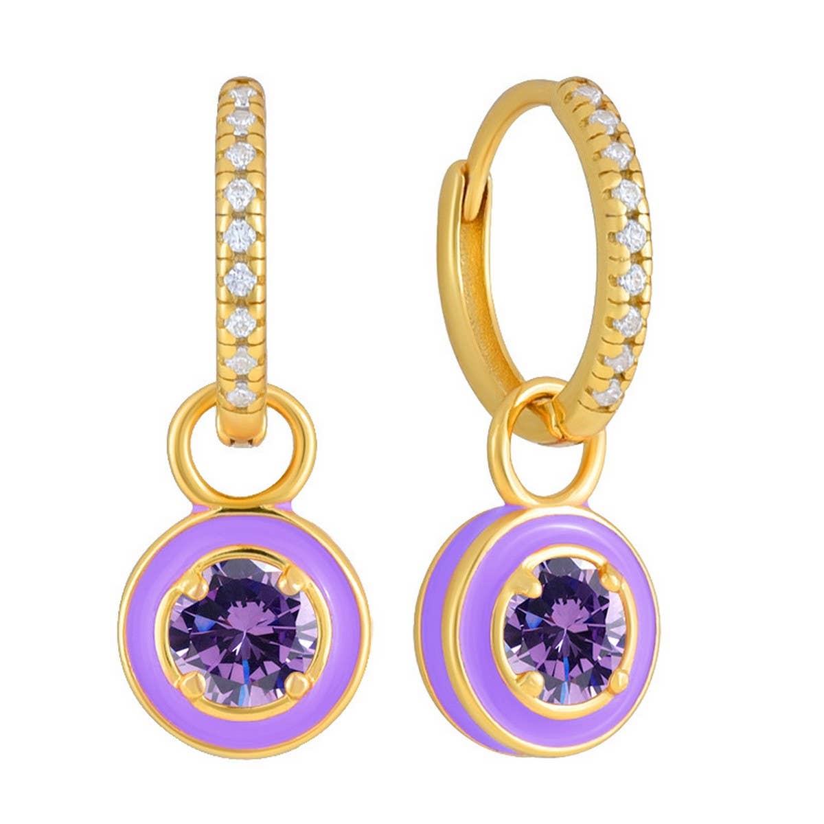 ROUND OIL DROP COLORFUL CREATIVE EARRINGS