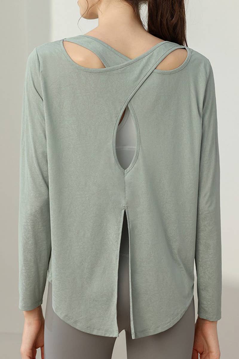 CWTBLL3757_LOOSE FITNESS HIGH-END BEAUTIFUL BACK YOGA CLOTHE