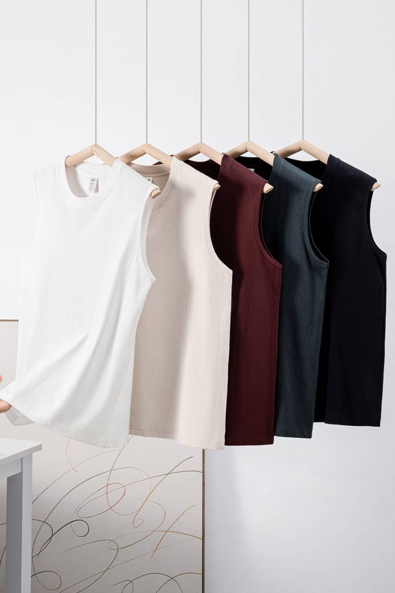 CWTTSL0517_LOOSE WAISTCOAT DESIGN NICHE T-SHIRT