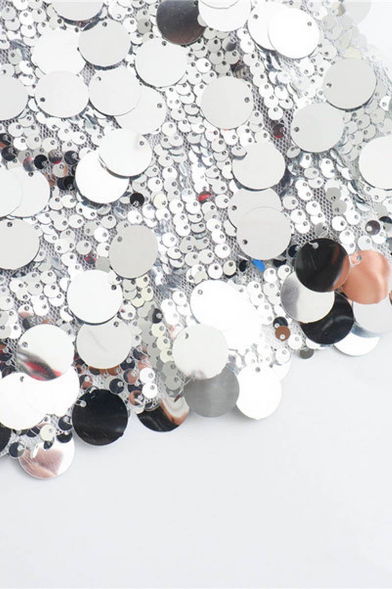 CWBSS0331_HIGH WAISTED HIP HUGGING SEQUINED MINI SKIRT