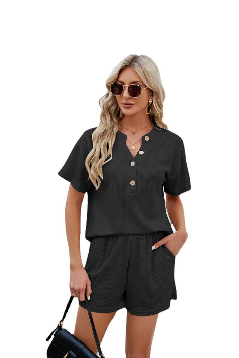 CWSTB0608_WAFFLE TWO-PIECE SHORTS SUIT