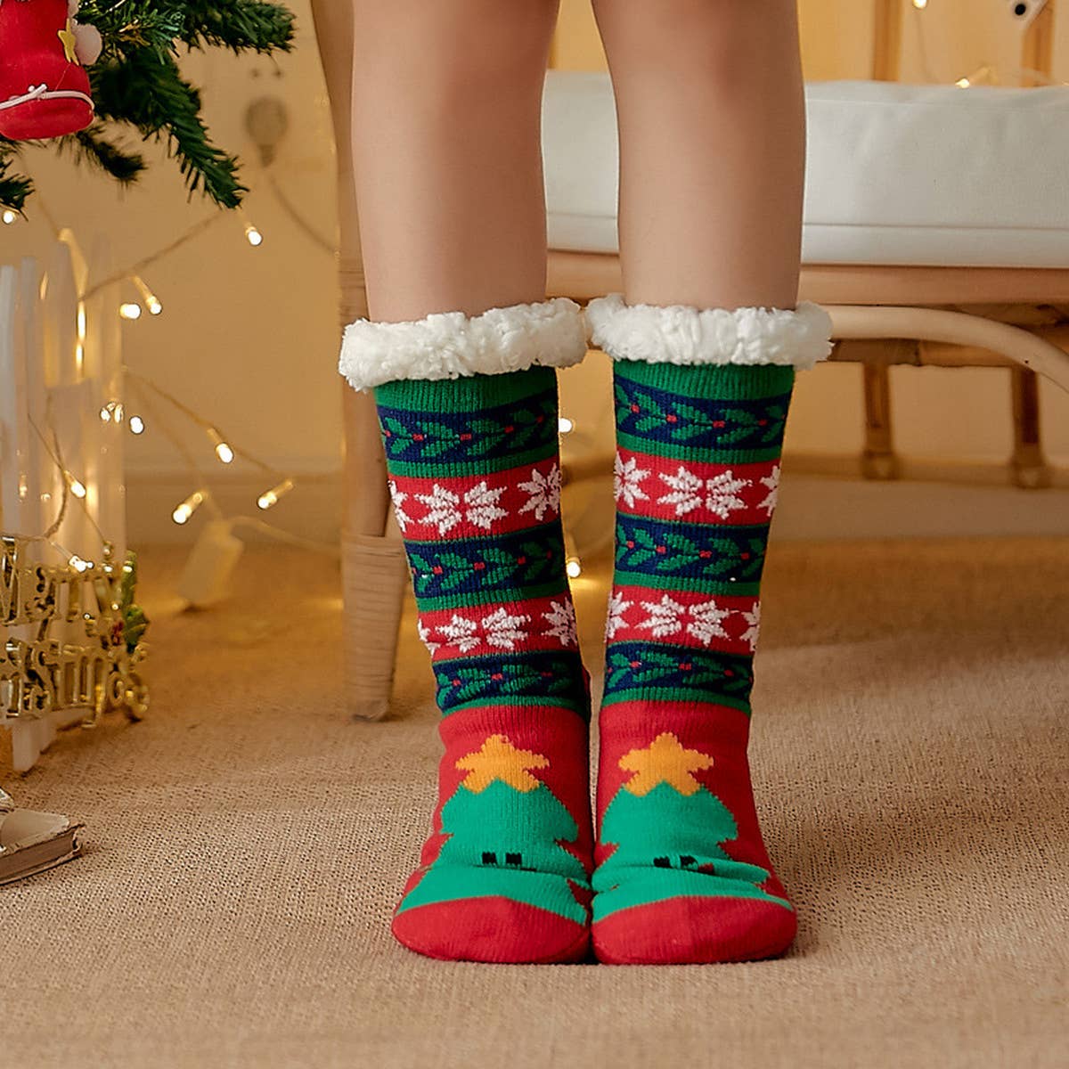 CHRISTMAS SERIES FUZZY INDOOR SLIPPER SHOES