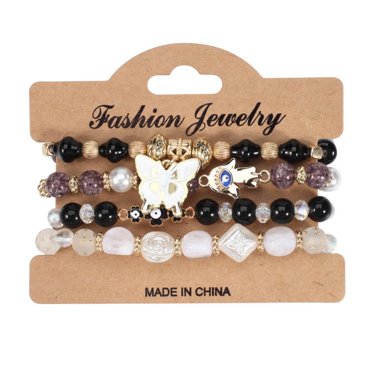 MULTI-LAYER BUTTERFLY AND FLOWER BRACELET