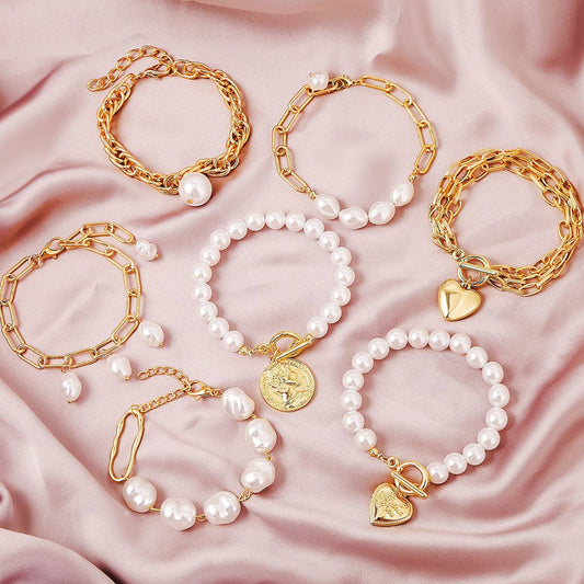 PEARL CHARM BEADED BRACELET_CWAJE0454