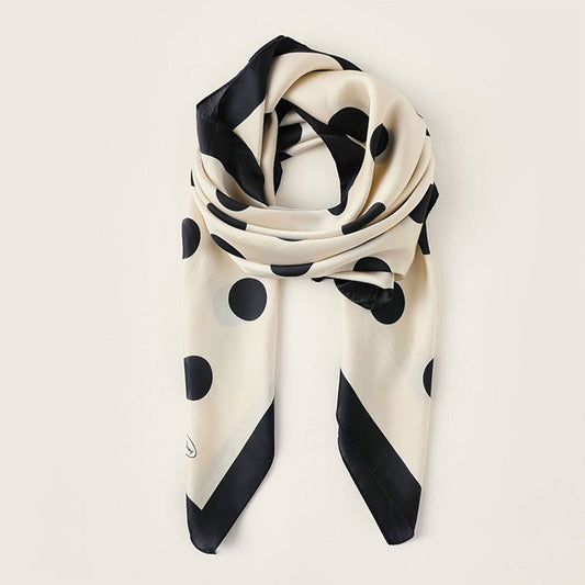 Women’s 35" Polka Dot Silky Wrap Neck Scarf