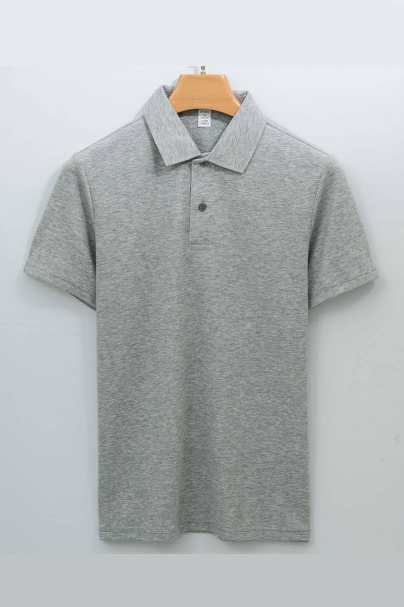 CWTBLS1783_MEN'S SHORT-SLEEVED SEAMLESS COLLAR POLO SHIRT