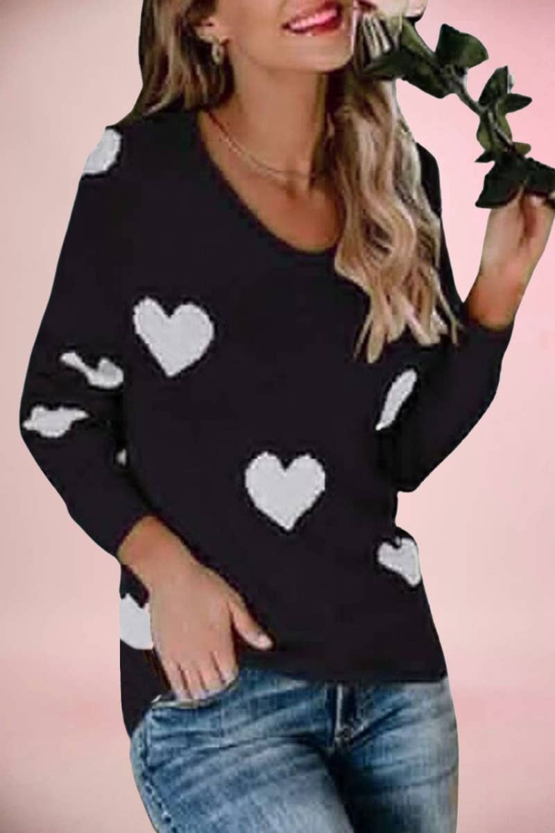 CWOSWL5840_WINTER LOVE U-NECK LONG-SLEEVED SWEATER
