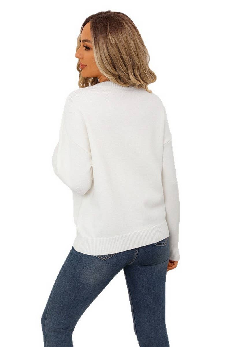 CWOSWL07594_VALENTINE HEART LOOSE FIT KNIT SWEATER