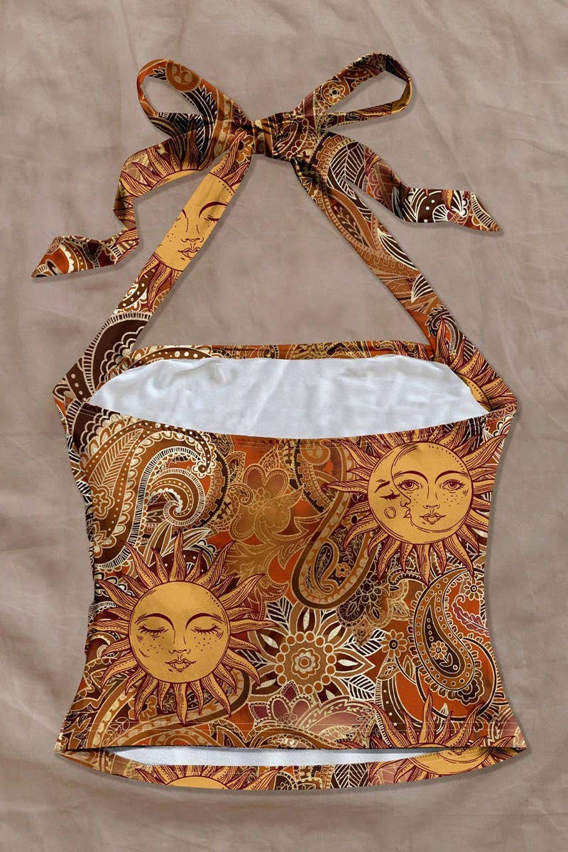 CWTTSL0438_SUMMER SEXY HALTER NECK SMALL VEST SLIM FIT TOP