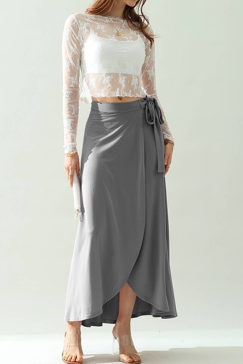 CWBLS117-P_High Waisted Maxi Wrap Skirts with Slit
