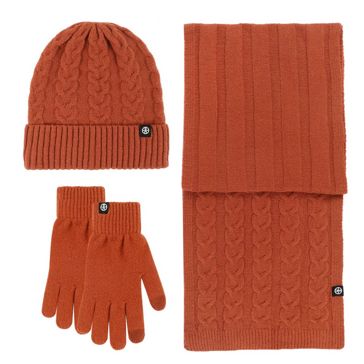 WINTER OUTDOOR WARM KNITTED THREE-PIECE SUIT