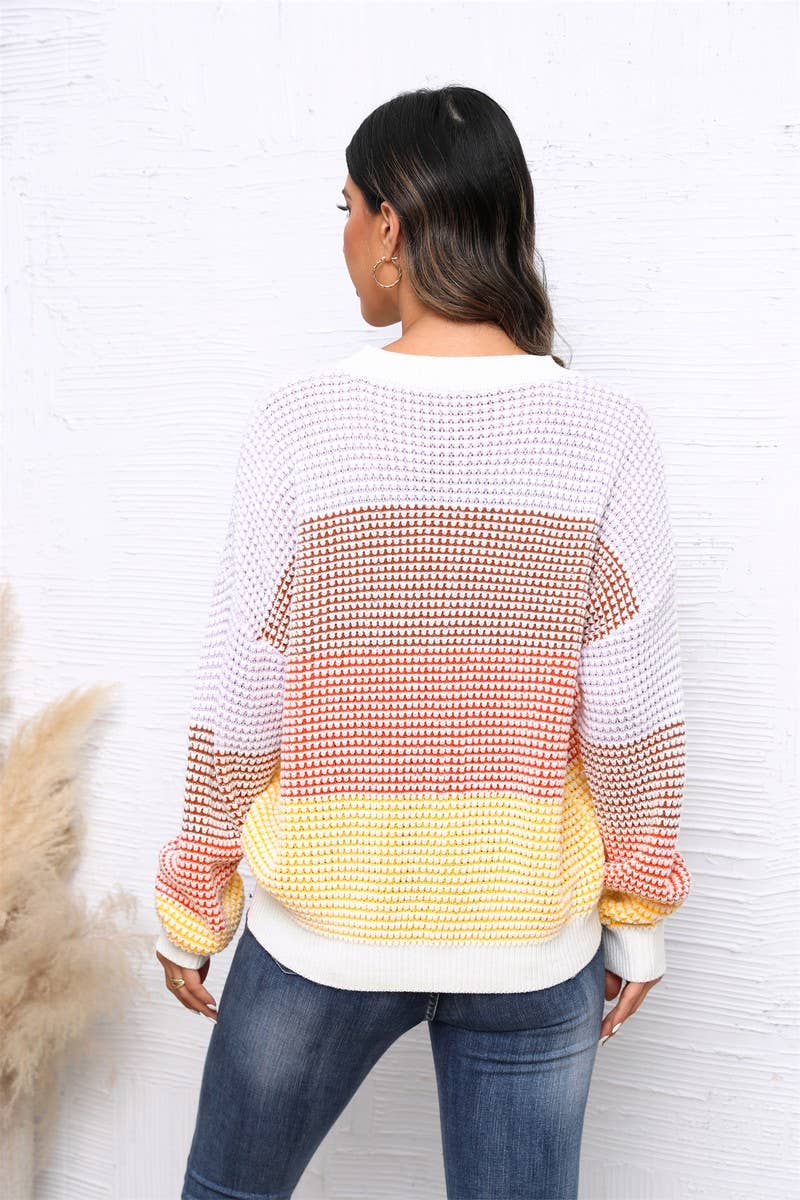 CWOSWL1669_Crew Neck Long Sleeve Pullover Sweater