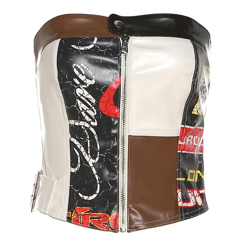 Colorblock Street Style Slim Fit Casual Top