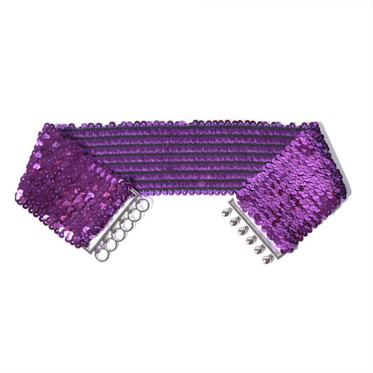 WOMEN'S STRETCH FISH SCALE SEQUIN GIRDLE_CWABE0492