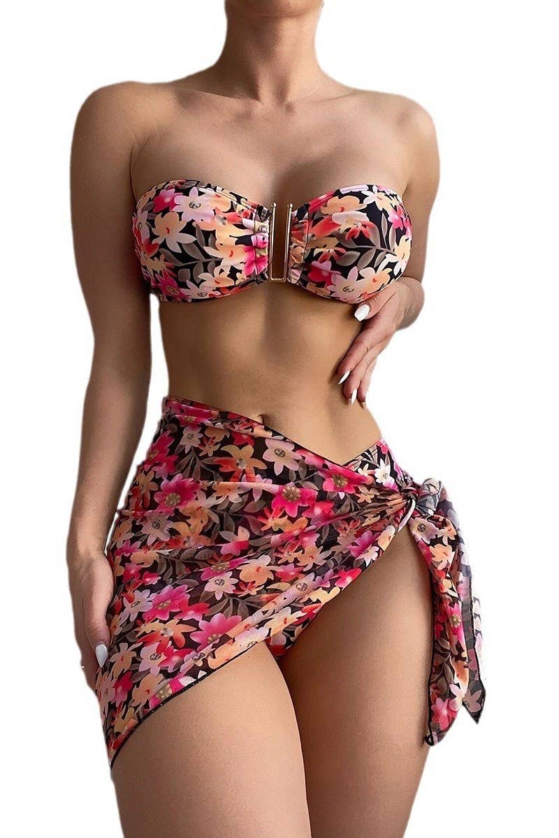 CWMW0901_DOUBLE-SIDED CONTRAST COLOR BEACH SWIMSUIT