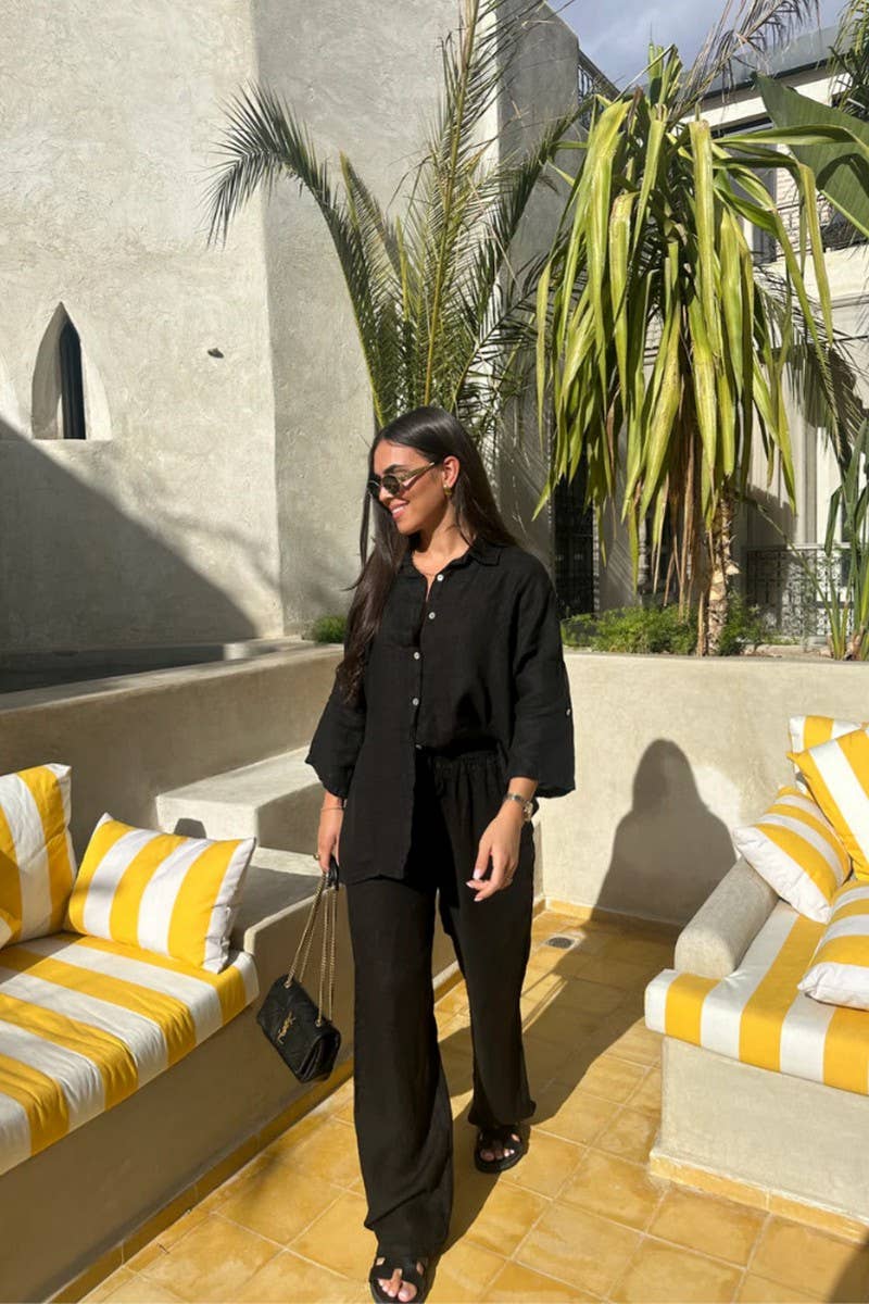 CWSS01303_SIMPLE CASUAL COMFORTABLE SUIT 2 PIECES