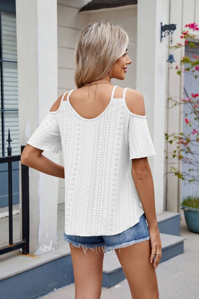 CWTBLS1722_DOUBLE STRAP OFF-THE-SHOULDER KNITTED CAMISOLE