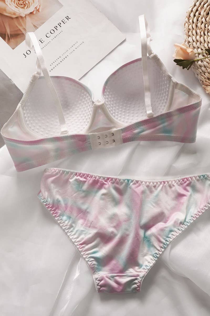 CWMU00292_RAINBOW PRINT ADJUSTABLE BRA SET