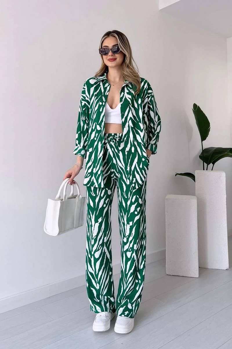 CWSS1062_SPRING WOMEN'S FASHION CASUAL TWO-PIECE SUIT