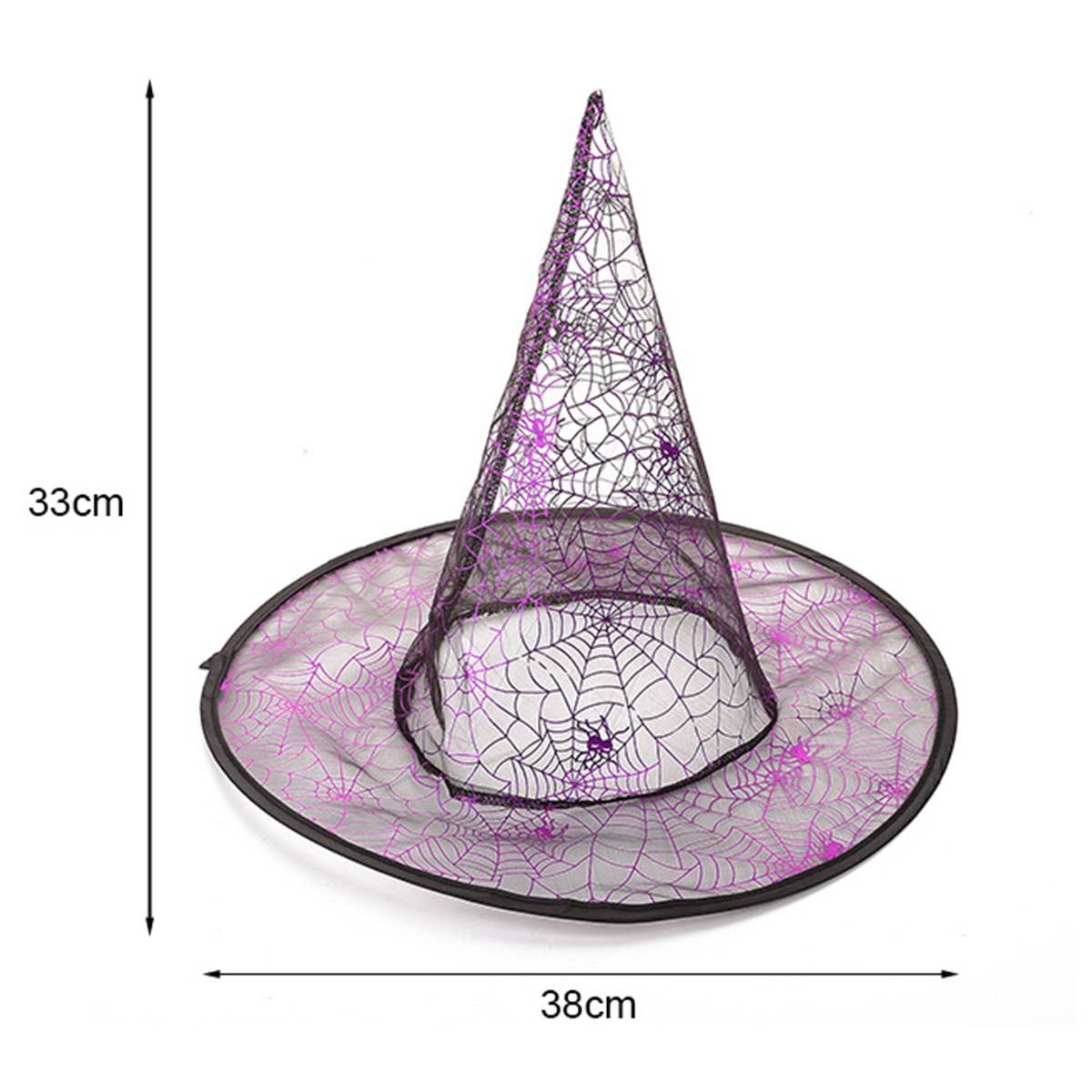 CWAH4029_HALLOWEEN PARTY SPIDER WEB WITCH HAT