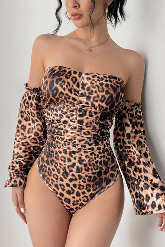 CWSBSL0133_SEXY LEOPARD PRINT SLIM SWEET AND SPICY BODYSUIT