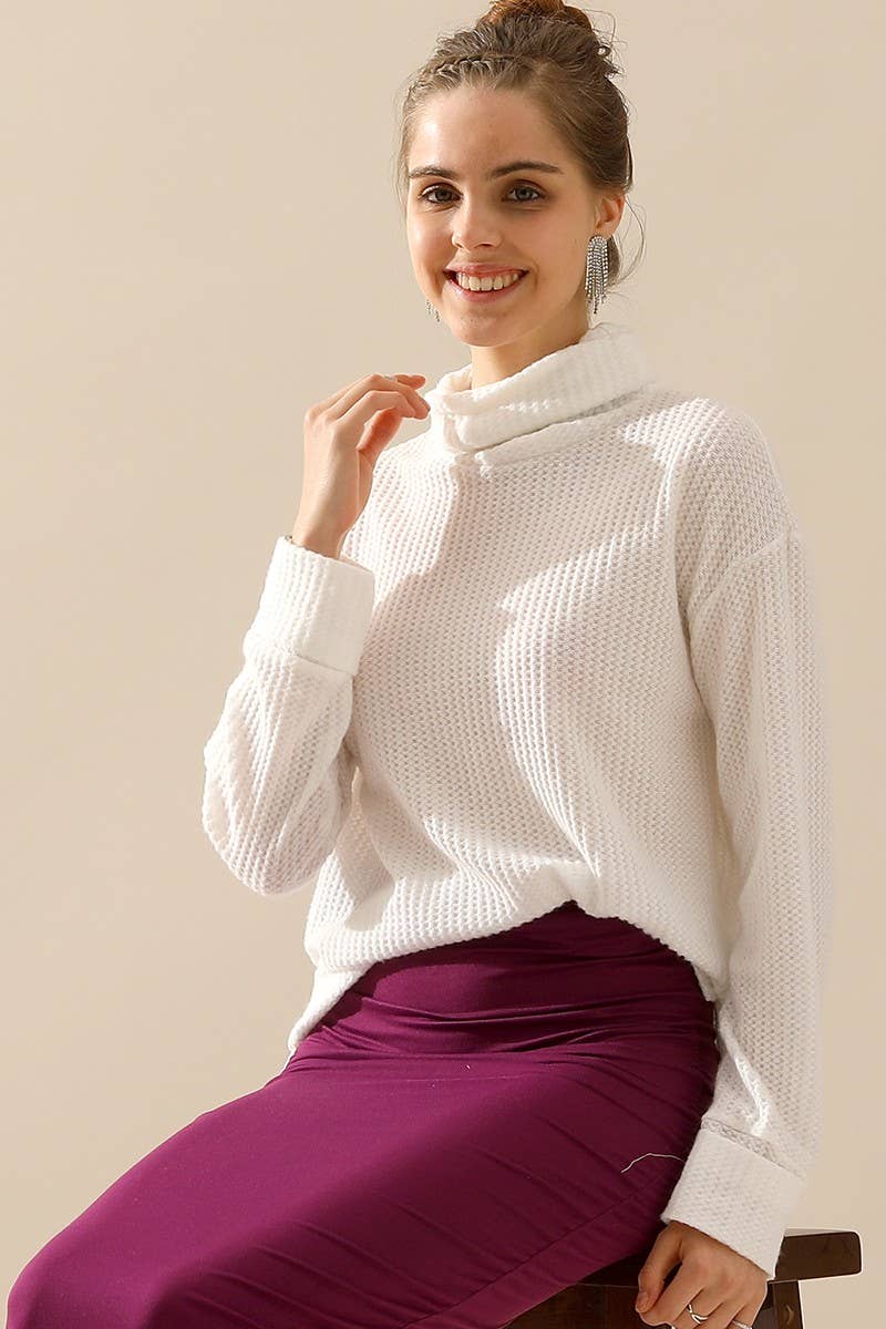 CWTTL1505_PLUS TURTLE HIGH NECK SWEATER KNIT TOP