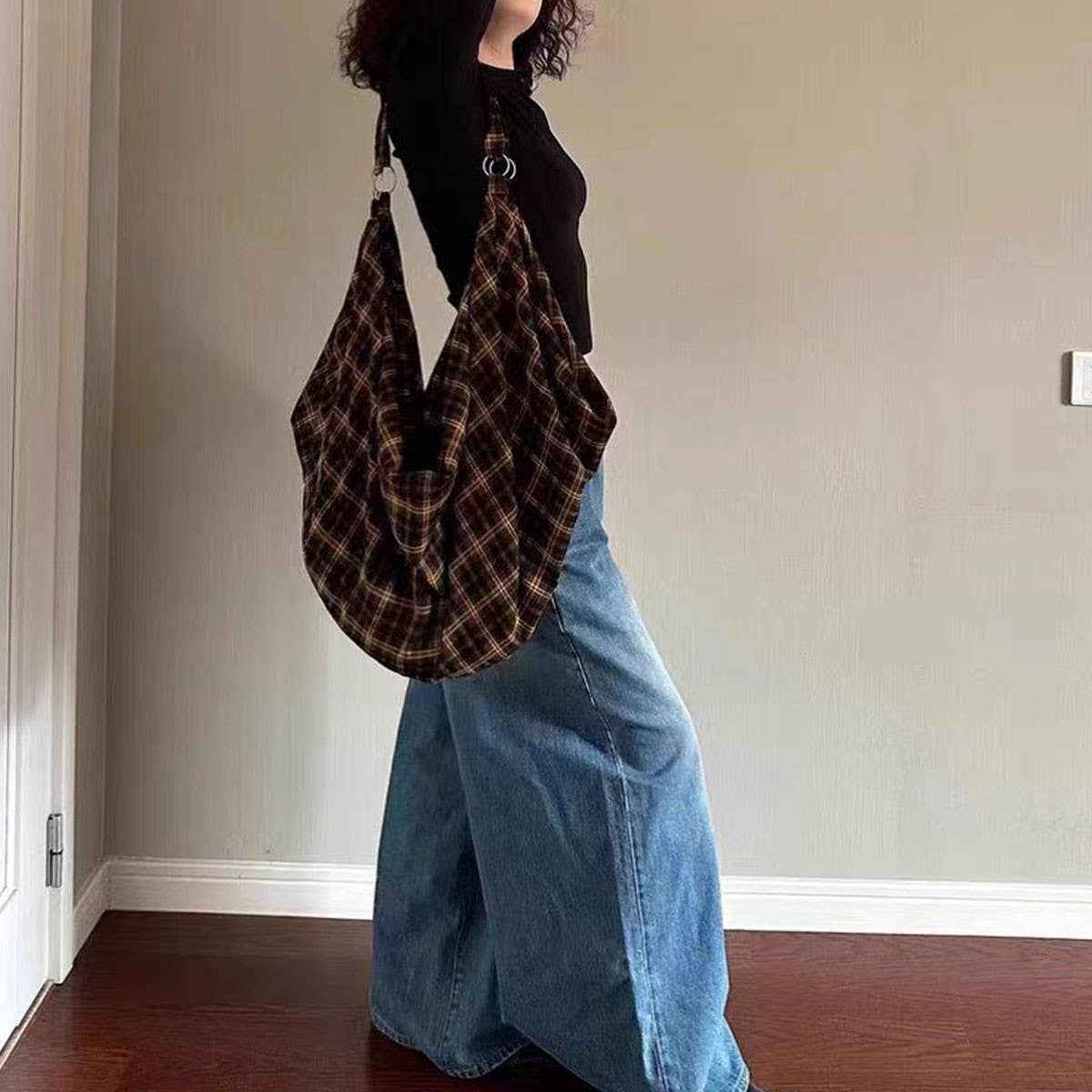 VINTAGE TOTE BAG LARGE CAPACITY CROSSBODY BAG_CWAB4101