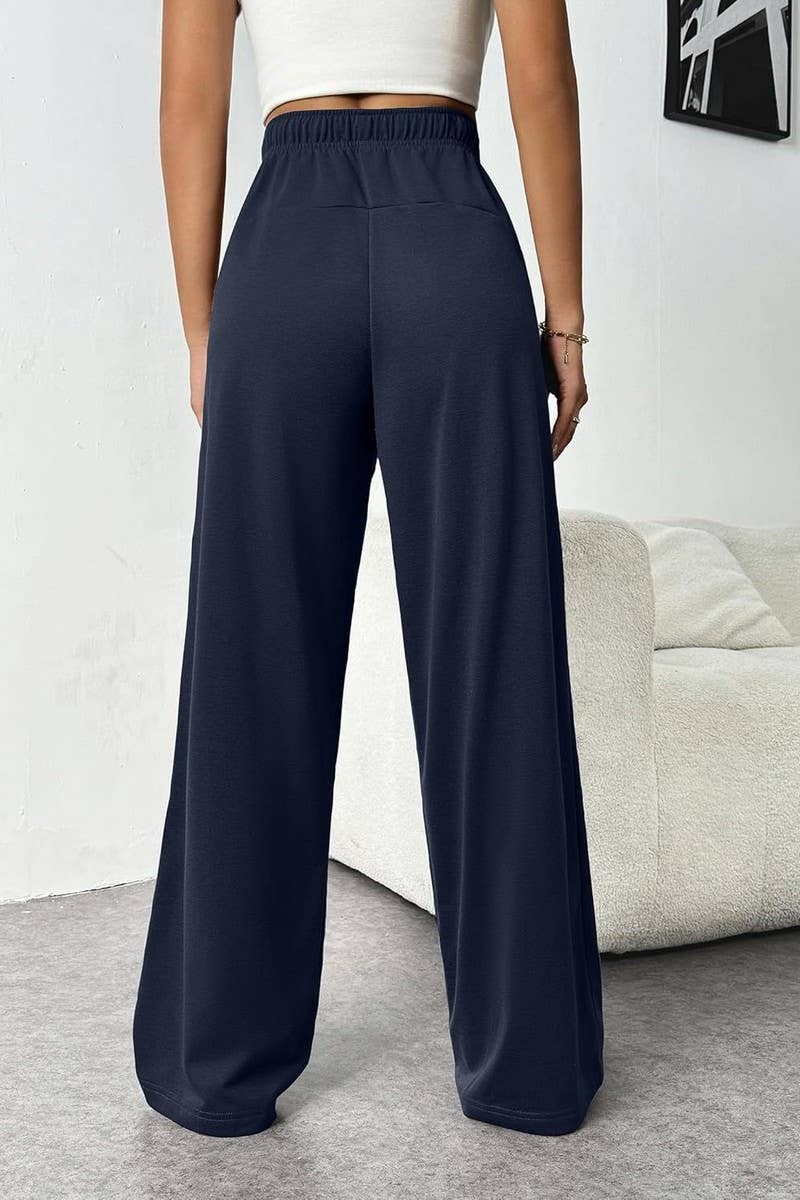 CWBLP1859_HIGH-RISE DRAWSTRING LOOSE WIDE-LEG SWEATPANTS